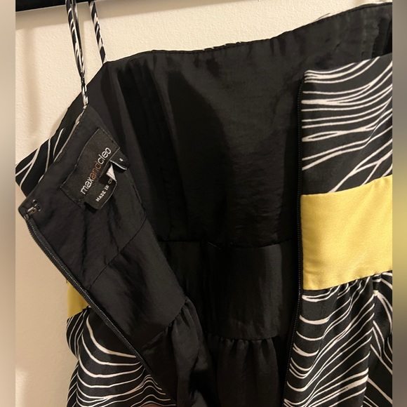 Max & Cleo Geo-Print Yellow Ribbon Tie Front Sun Dress - Picture 15 of 16